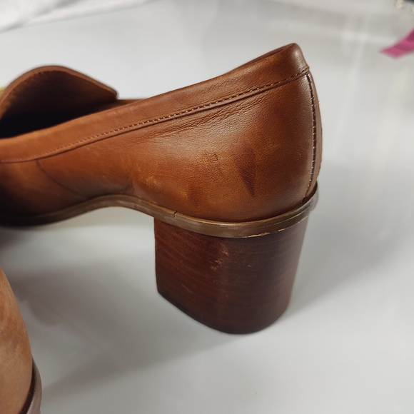 Ralph Lauren Dalena Brown Bit Loafers with Block Heels 7B - Picture 4 of 12